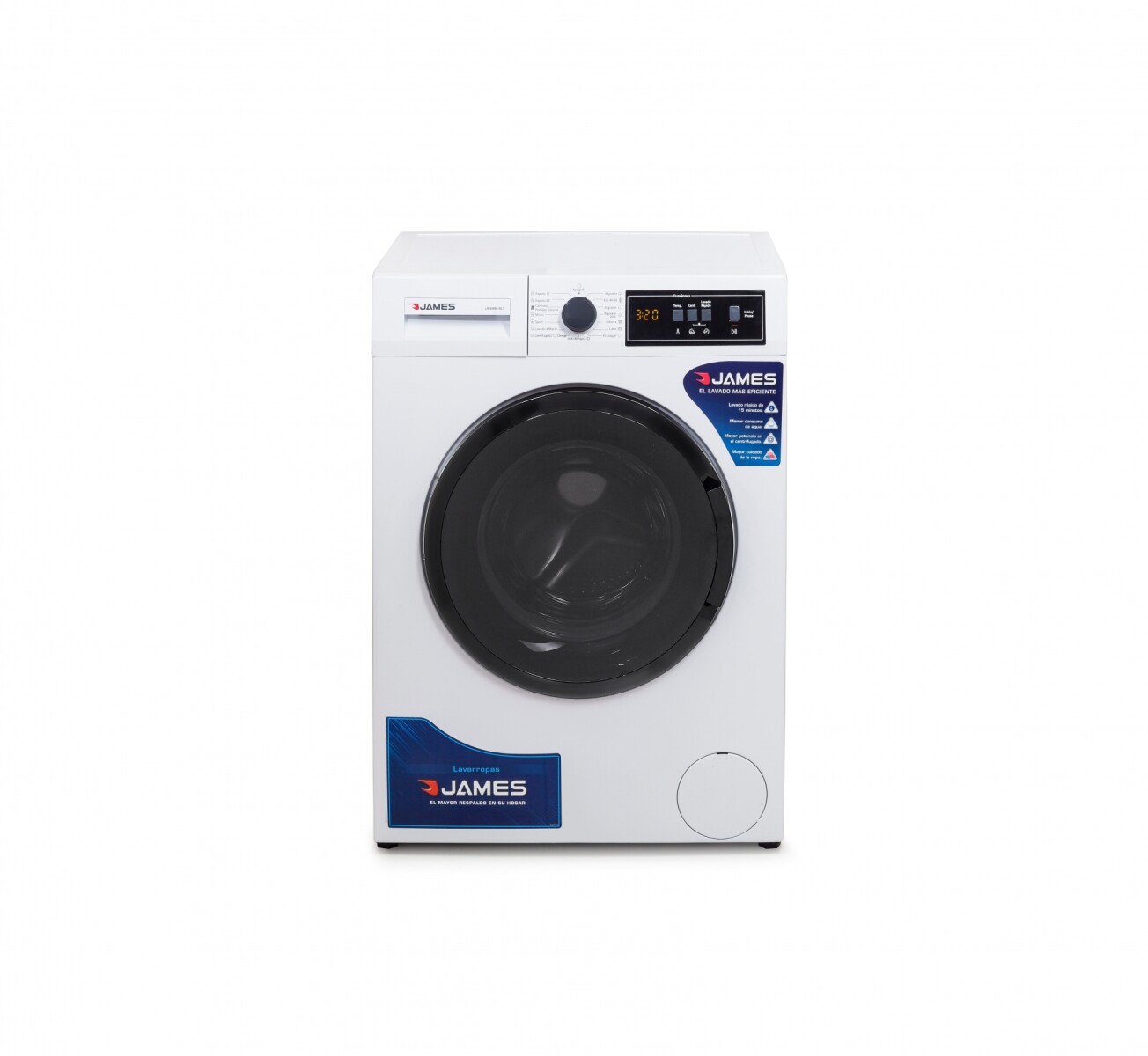 Lavarropas James 6K carga frontal blanco 