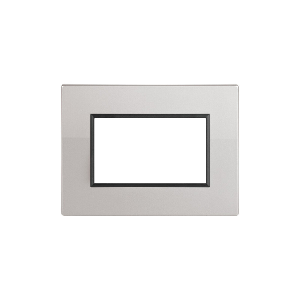 Plaqueta p/3 módulos aluminio - Duomo Flat ELE01187