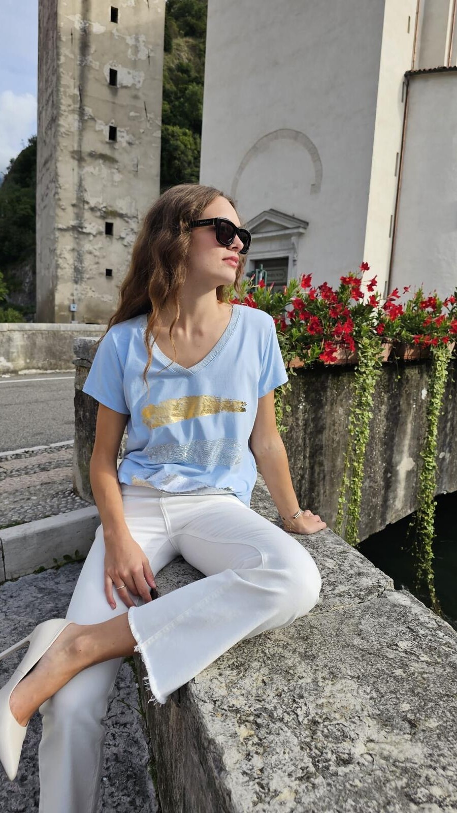 Remera Stella Celeste