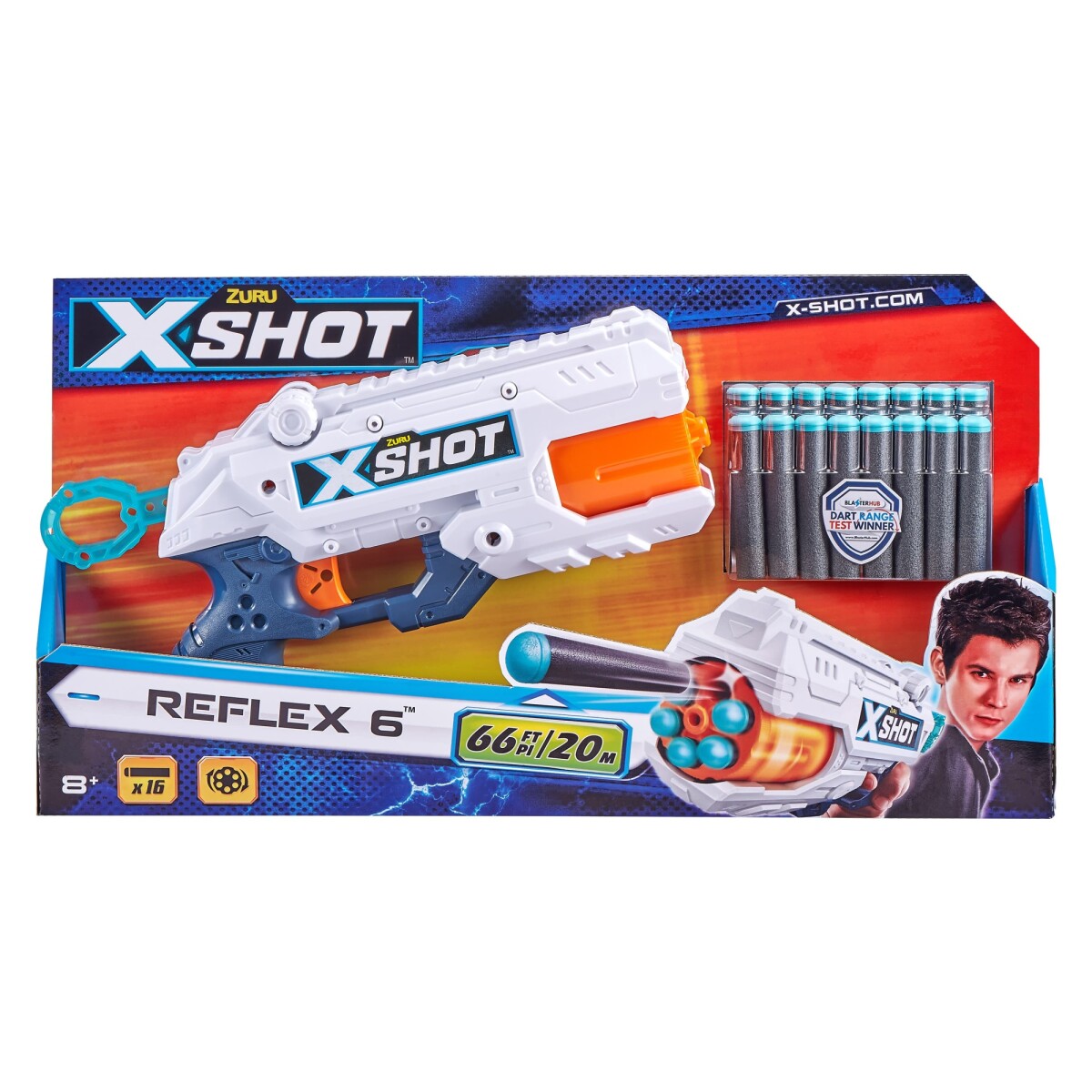 Pistola de Dardos X-shot Excel Reflex 6 con 12 Dardos - 001 