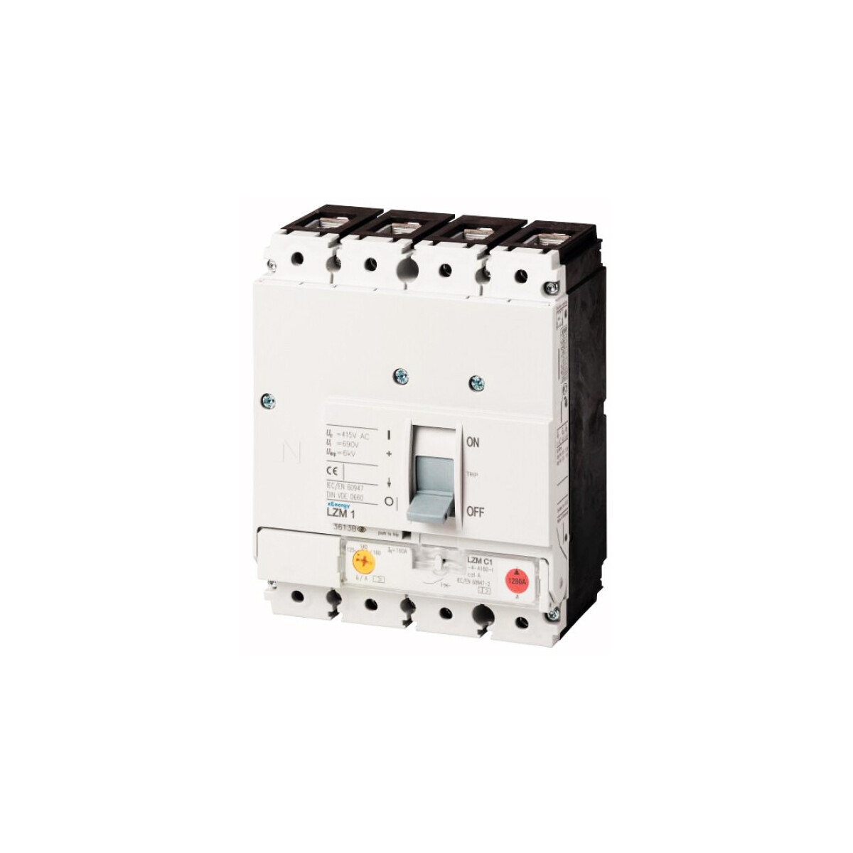 Interruptor automático serie LZMC1-4A 4P 55KA/240V-36KA/415V Eaton - 80/100A 