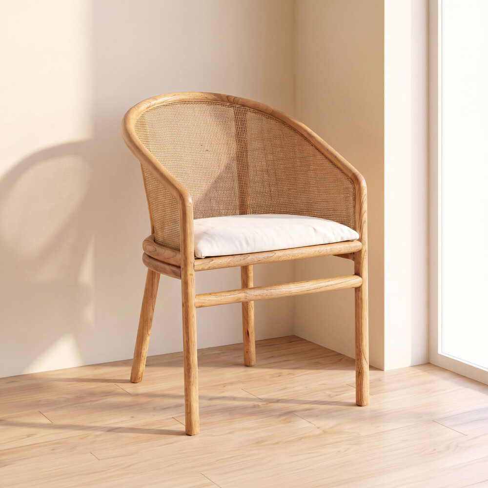 BUTACA MADERA-Y-TELA NATURAL-BEIGE DUNA NATURAL