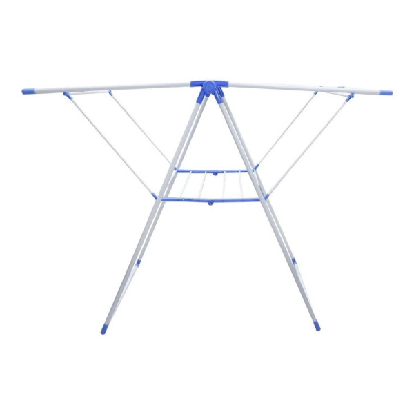 Tendedero Para Ropa De Pie Plegable Tender Acero Inoxidable Variante Color Azul y Blanco