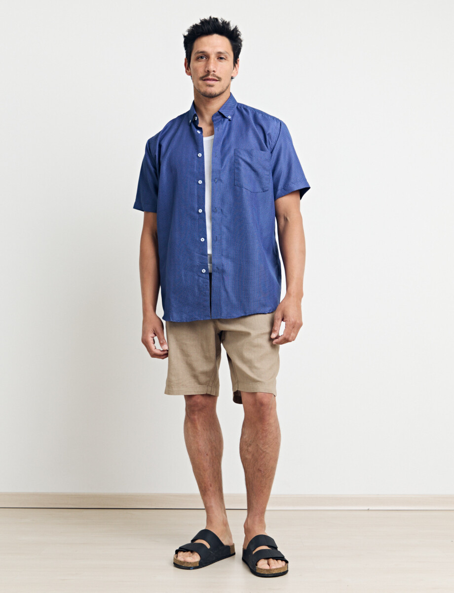 012655 CAMISA HARRINGTON LABEL Azul Osc/celeste