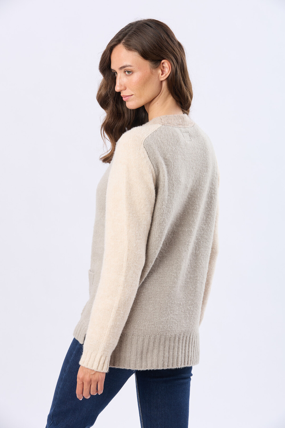 CARDIGAN COMBINADO Verde