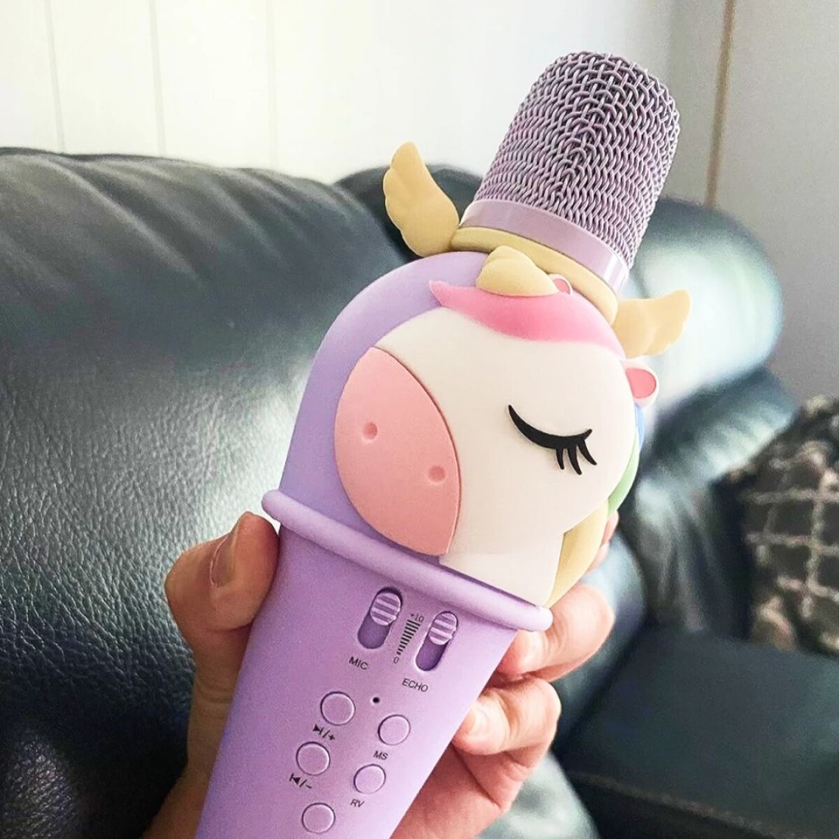 Microfono karaoke con alto parlante unicornio - Lila 