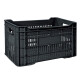 Cajon de plástico apilable grande multiuso NEGRO