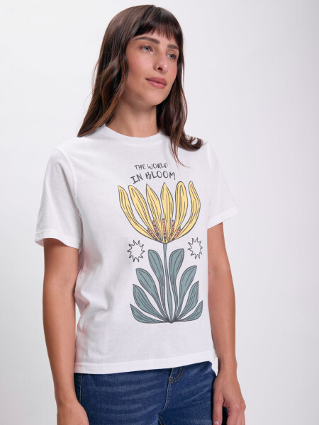 Remera estampa Blanca