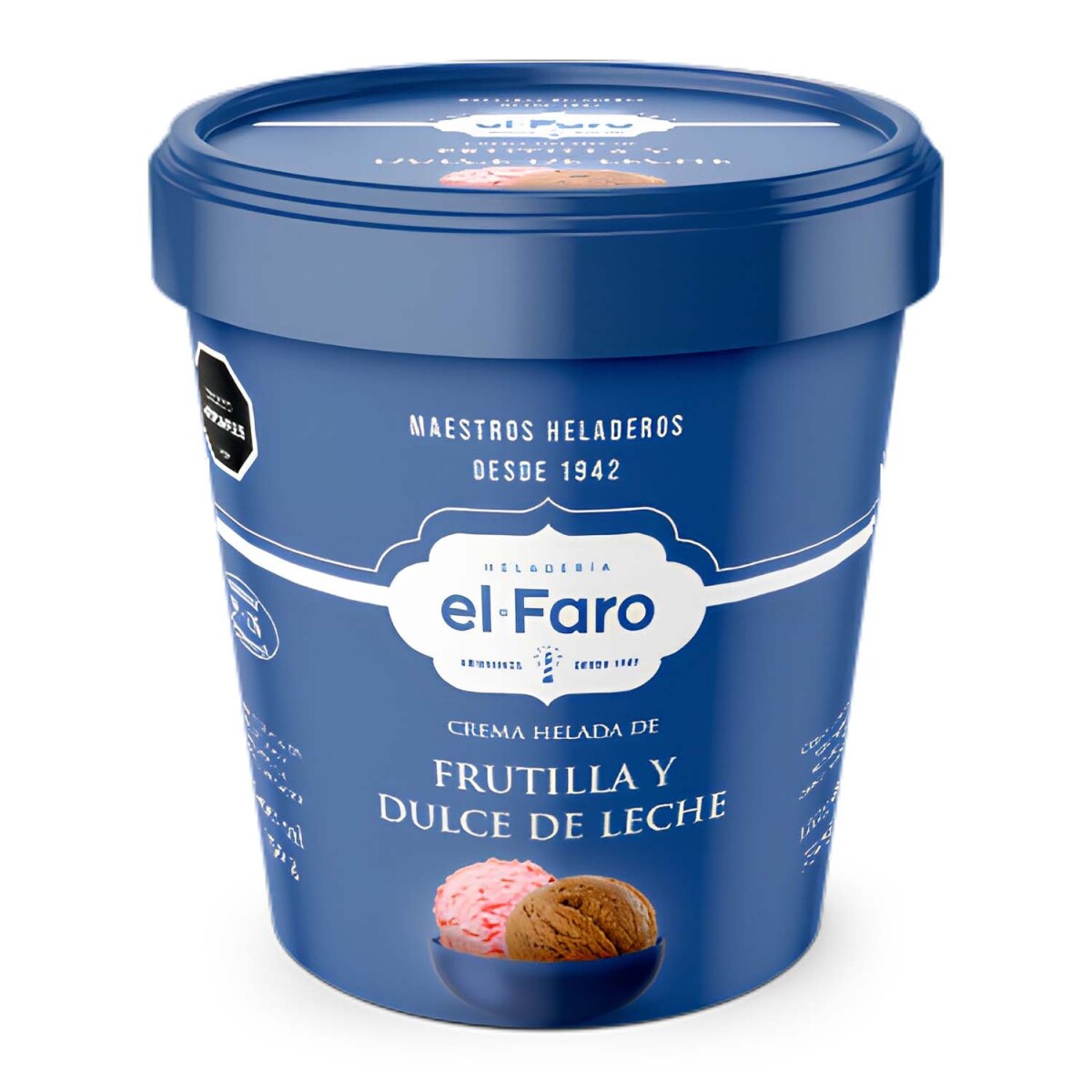 Helado de Frutilla y Dulce De Leche El Faro 1.1Lts 