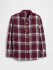 V-LS FLANNEL TUSCAN RED