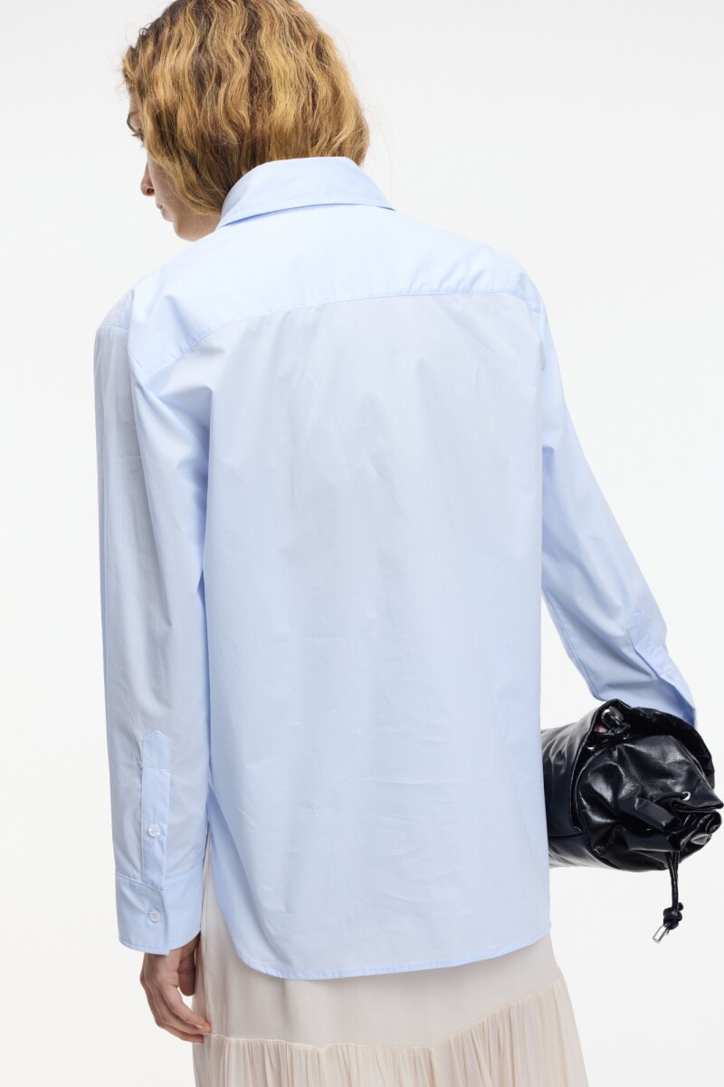 CAMISA TACHAS Celeste
