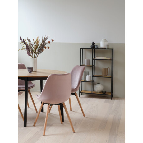 Mesa de comedor JEGIND Ø105 roble/negro Roble/negro