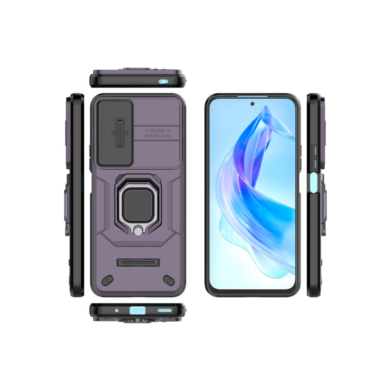 Protector para Honor 90 Lite con anillo color púrpura Protector Para Honor 90 Lite Con Anillo Color Púrpura