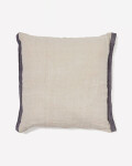 Almohadón Suerta 100% lino beige y azul 45 x 45 cm