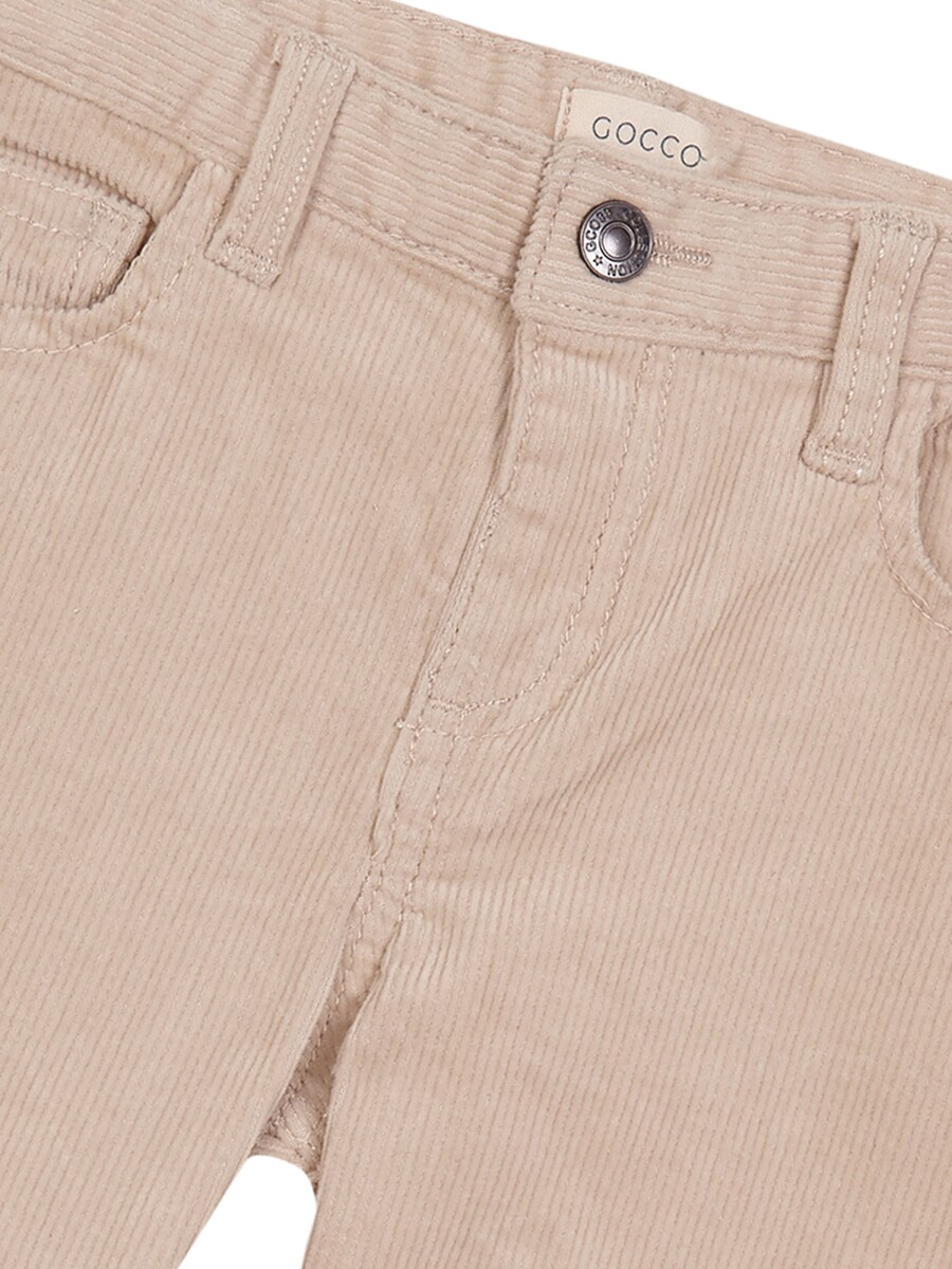 Pantalon 5 Bolsillos De Pana Piedra