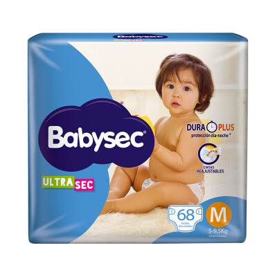 Pañales Babysec Ultra Talle M 68 Uds. Pañales Babysec Ultra Talle M 68 Uds.