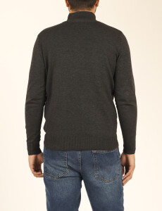 470590 BUZO MEDIO CIERRE HARRINGTON LABEL Gris Oscuro / Gris