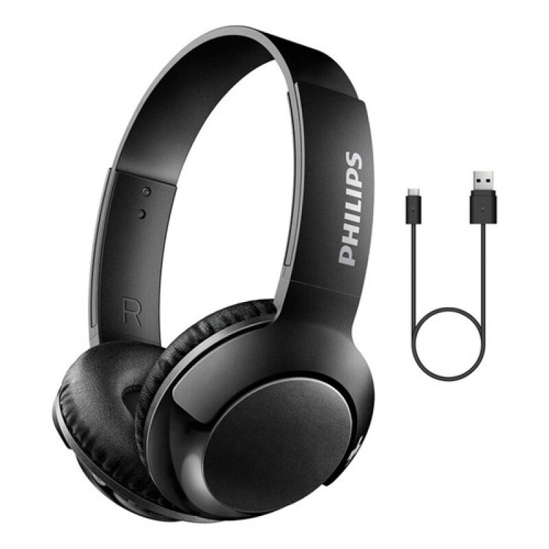 Auriculares Philips On Ear Línea Bass+ con Bluetooth y manos libres Negro