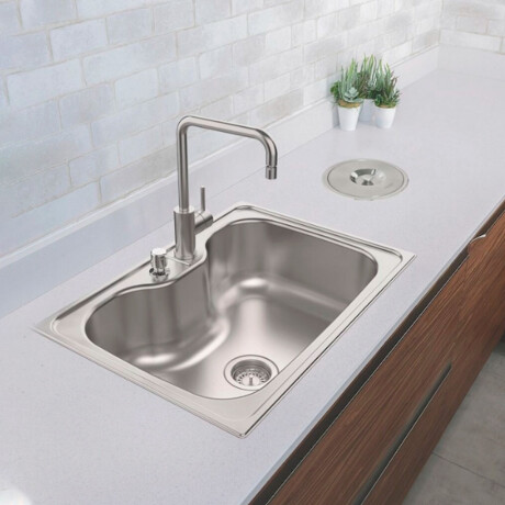 PILETA DE COCINA ACERO INOXIDABLE 48.5X68.5CM SIMPLE SIN ACCESORIOS MODELO MORGANA TRAMONTINA 000