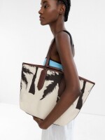 Bolso Shopper De Tejido Reversible crudo