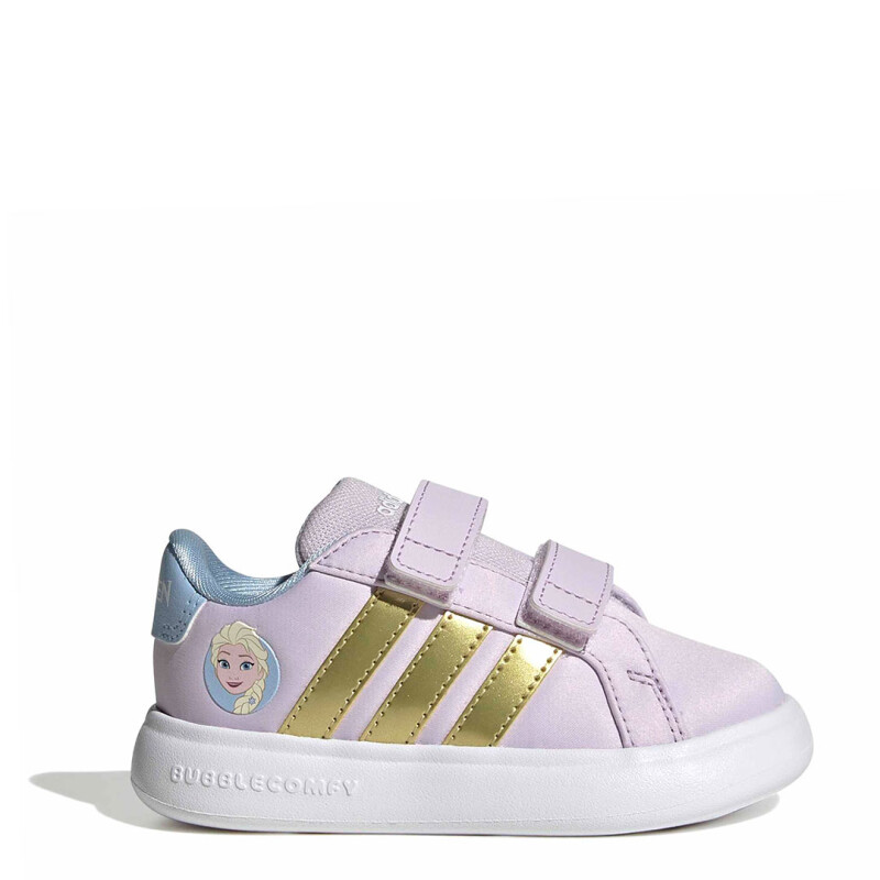 Championes de Niños Adidas Grand Court Elsa Preescolar Lila - Dorado