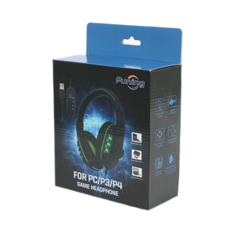 AURICULARES CON CABLE VINCHA GAMER CON MICRÓFONO USB LED NEGROS AURICULARES CON CABLE VINCHA GAMER CON MICRÓFONO USB LED NEGROS