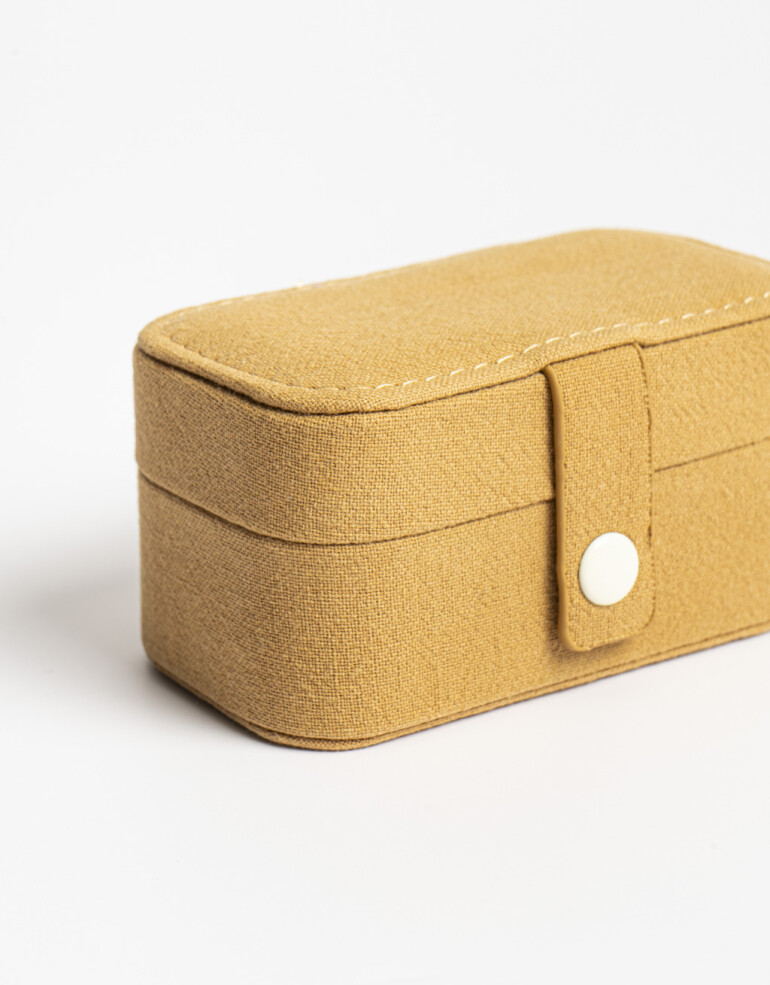 Porta Cosméticos Organizadores Organizador De Bijou Con Solapa - Amarillo Mostaza