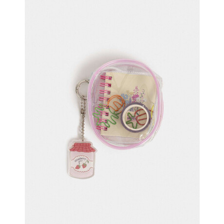 Mini Set De Librería En Pouch De Pvc Combinacion Multicolor