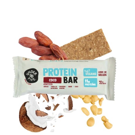 Barras De Proteína 45g Kit x12 Underfive Sabor Coco
