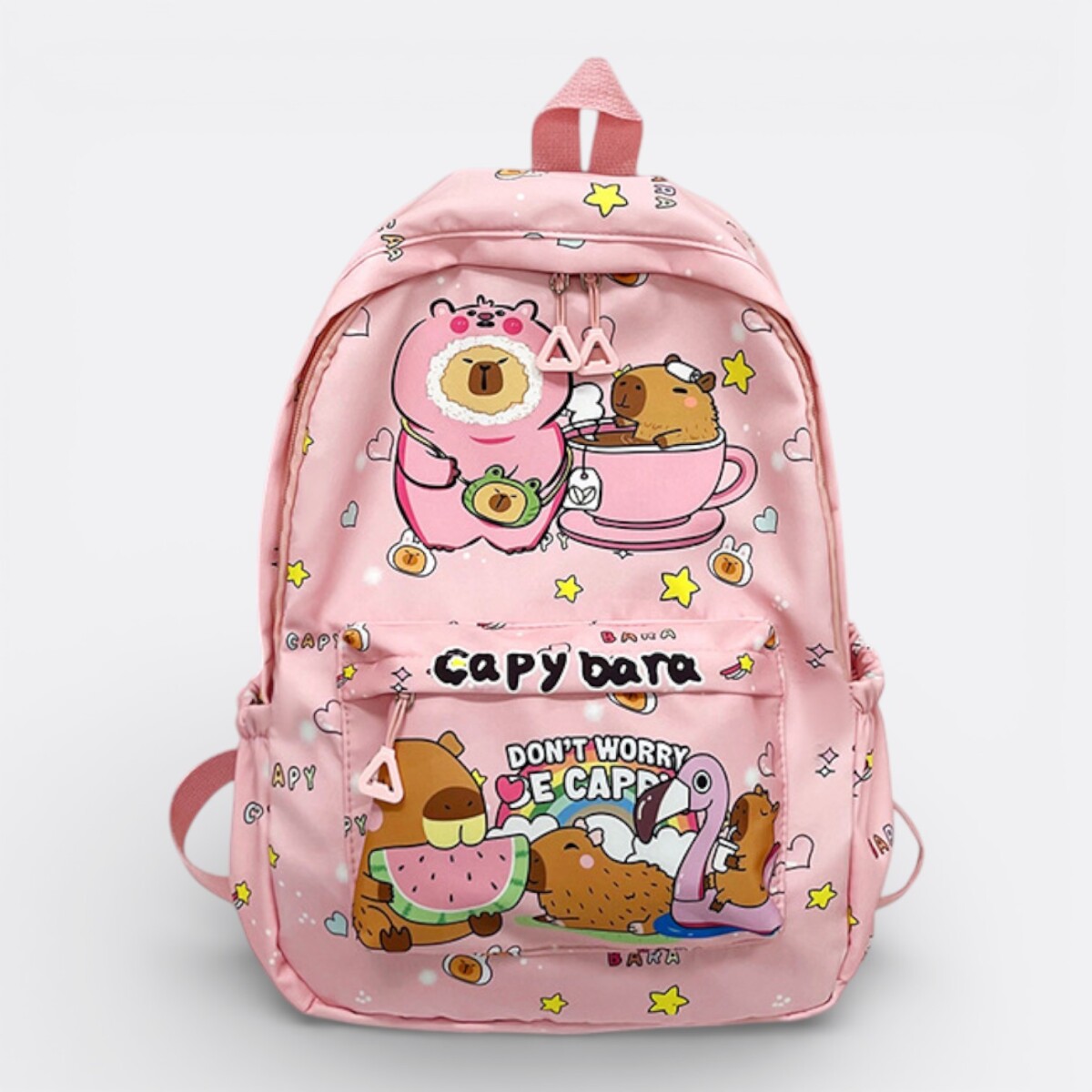 Mochila Capibara Kawaii - Rosa 