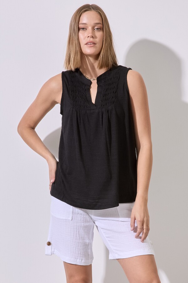 Musculosa Frunces NEGRO