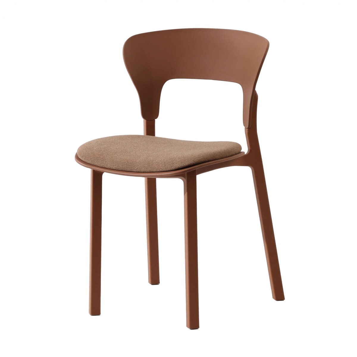 SILLA DE COMEDOR - POLIPROPILENO NATURAL-BEIGE NÓRDICA TAPIZADA 