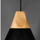 Lampara Colgante De Techo Campana Nordica Metal Madera Negro