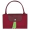 Longchamp -Cartera Longchamp plegable de nylon con cierre y asa corta, Le pliage green M Bordó