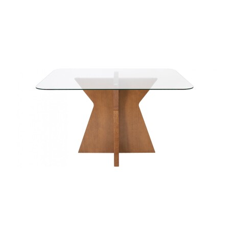 MESA DE COMEDOR MADERA-Y-VIDRIO NATURAL-BEIGE HV