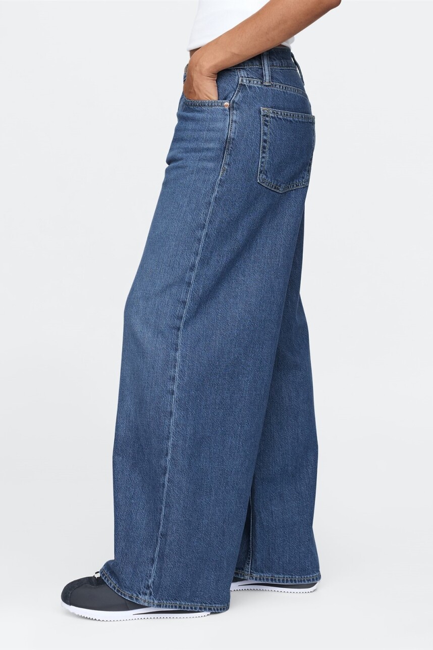 Jean Baggy Tiro Medio Mujer Medium Indigo 21