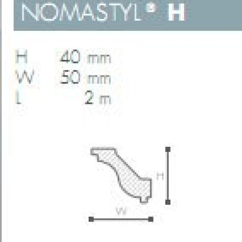 MOLDURA POLIESTIRENO NOMASTYL- H - 2 mts - N/A