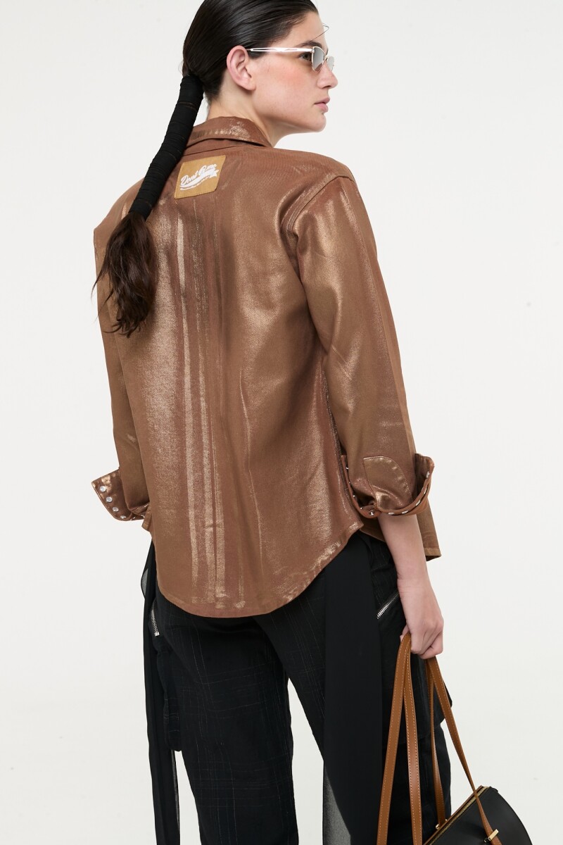 CAMISA DENIM Marron