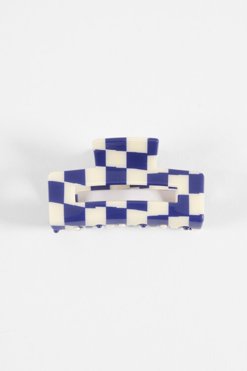 Broche cuadritos azul
