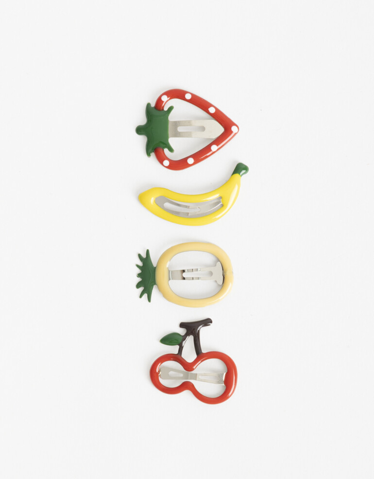 Horquillas Set Frutas Set De Hebillas Tic Tac - Combinacion Multicolor