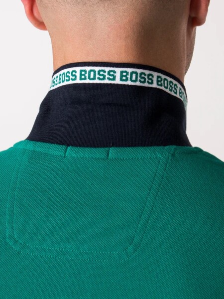 BOSS -Remera polo de algodón, regular fit, PADDY Verde