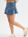 Falda Amet Azul Grisaceo
