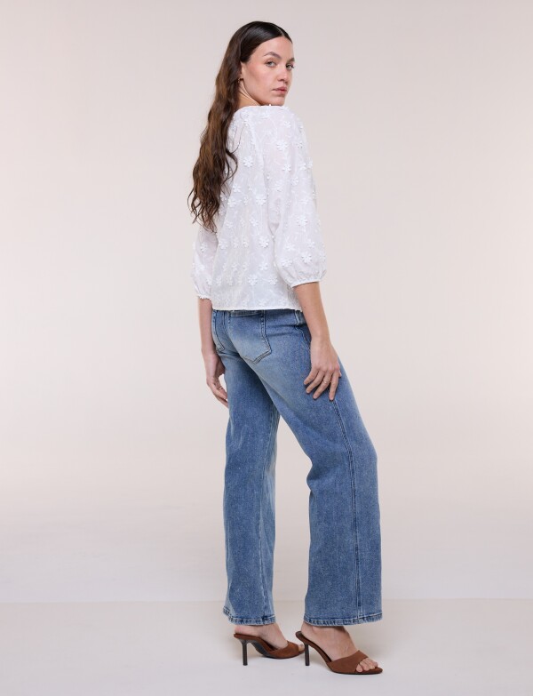 Blusa Bordada CRUDO