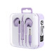 Auriculares de cable violeta
