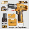 Taladro Atornillador Ingco 12V + Valija y Accesorios CDLI12206 Taladro Atornillador Ingco 12V + Valija y Accesorios CDLI12206