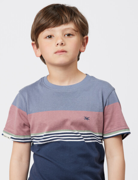 REMERA RAYADA Azul