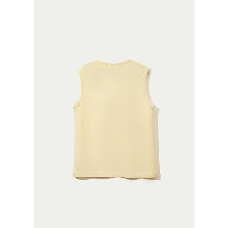 CAMISETA REGATA MASC AMARELO CLARO