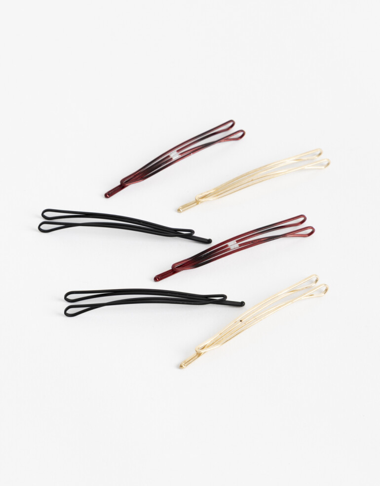 Horquillas Set Acrilico Set De Horquillas - Combinacion Tricolor