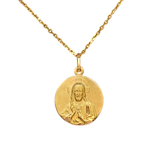 Dije Sagrado Corazón-Oro bajo-Sin piedra-CP8627 Sinpiedra