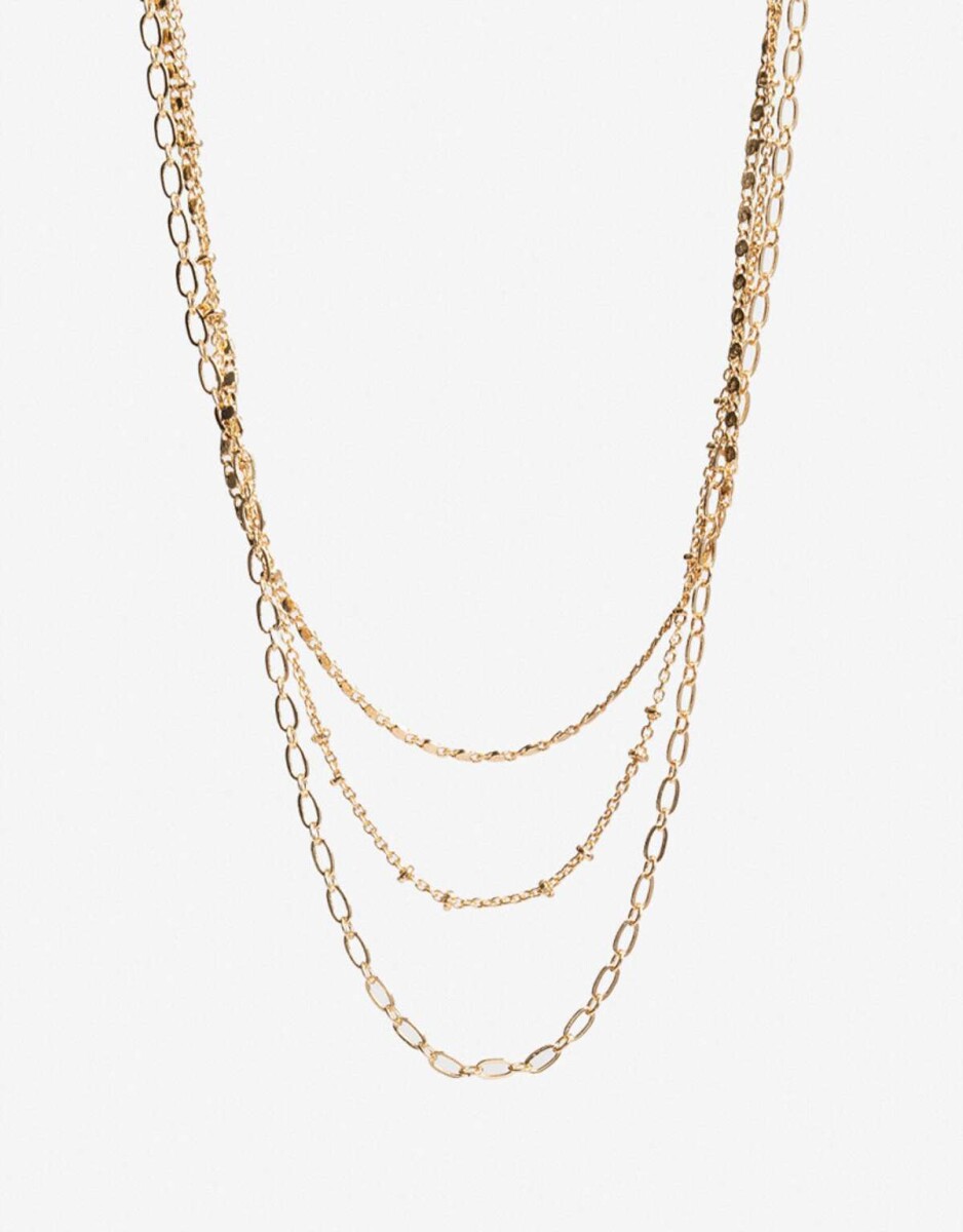 Set De Mix Collares - Dorado 